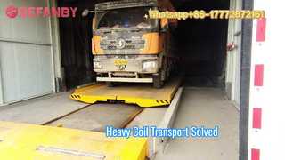 Xe đẩy chuyển điện tùy chỉnh trên đường sắt, xe chuyển cuộn di động 50T