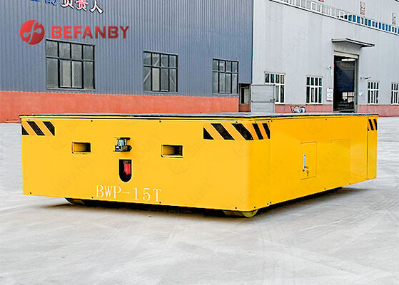 Khả năng tải 15T Xe chuyển đồ không đường ray với bánh xe PU và điều khiển từ xa cho sử dụng công nghiệp