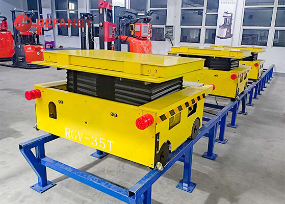 3 Tons Capacity Battery RGV Transfer Cart With Lift Control cho ngành công nghiệp nặng