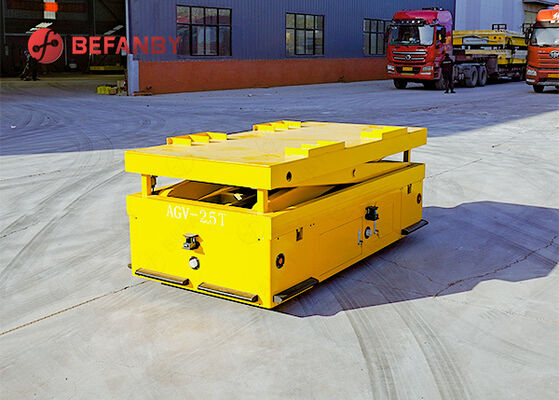 2.5T Capacity Automatic Guided Vehicle with Scissor-Lift Mechanism and Intelligent Navigation System. Chiếc xe tự động dẫn đường với cơ chế nâng kéo và hệ thống điều hướng thông minh