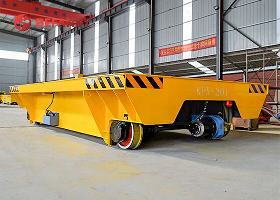 Heavy Load 20 Ton Rail Transfer Cart With Customized Cast Reel Wheel