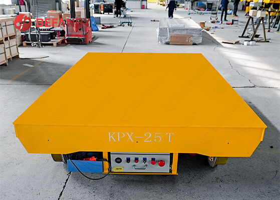 Xe đẩy chuyển đường ray chạy bằng pin 25 tấn với bánh xe thép đúc để xử lý tải nặng