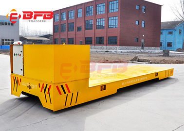2019 Cheap Electric Outdoor Material Handling Lifting Equipment , Yellow Heavy Load Rail Transfer Car